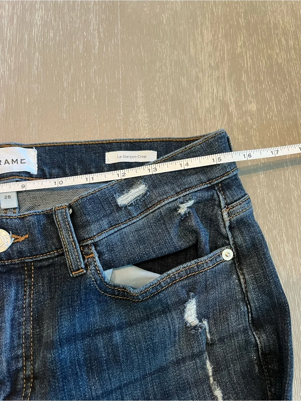 FRAME Le Garcon Crop denim women’s jeans size 28 - Picture 10 of 13